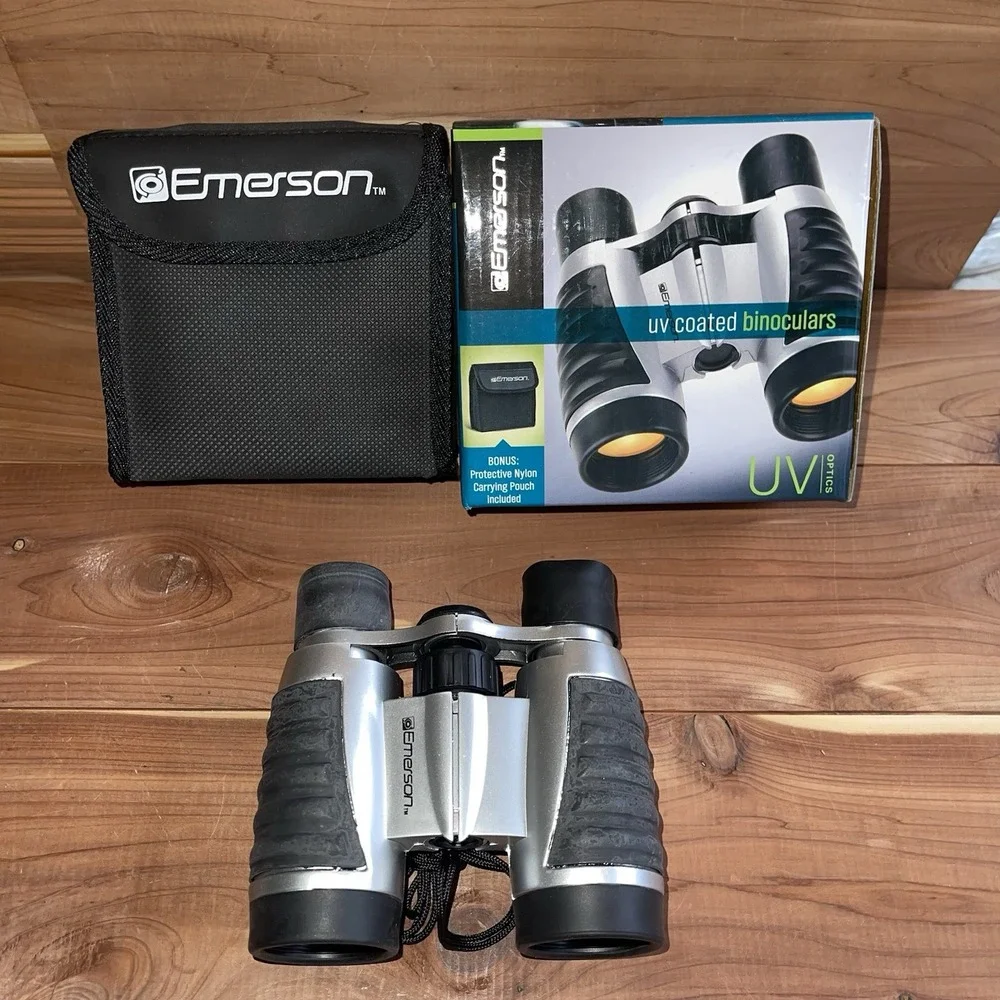 New Emerson UV Coated Mini Binoculars w/ Protective Carrying Pouch Optics Birds